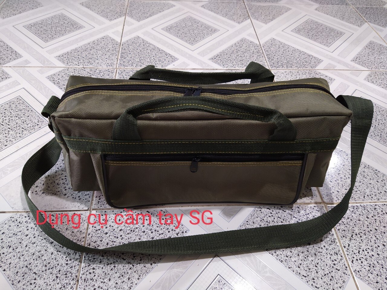 Túi đựng đồ nghề ngang Nhí dài 43cm(Màu Nâu hoặc Xanh)