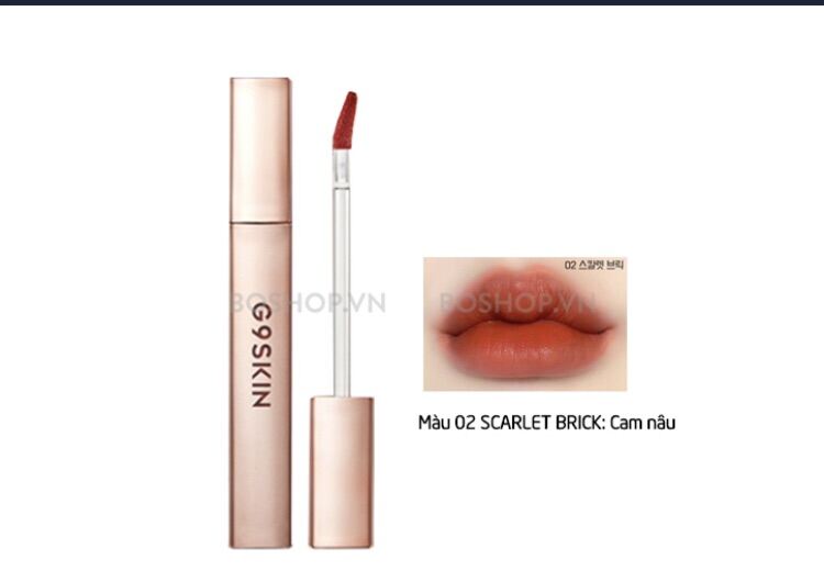 Son Kem G9Skin First V-Fit Velvet Tint 02 Scarlet Brick Cam Nâu thumbnail