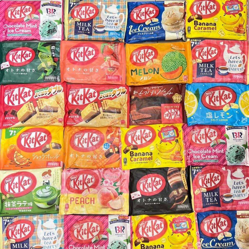 +23 KitKat nội địa Nhật Matcha đậm vị, Matcha Latte, Valentine, Sanrio, Socola Bạc Hà (Chocomint),