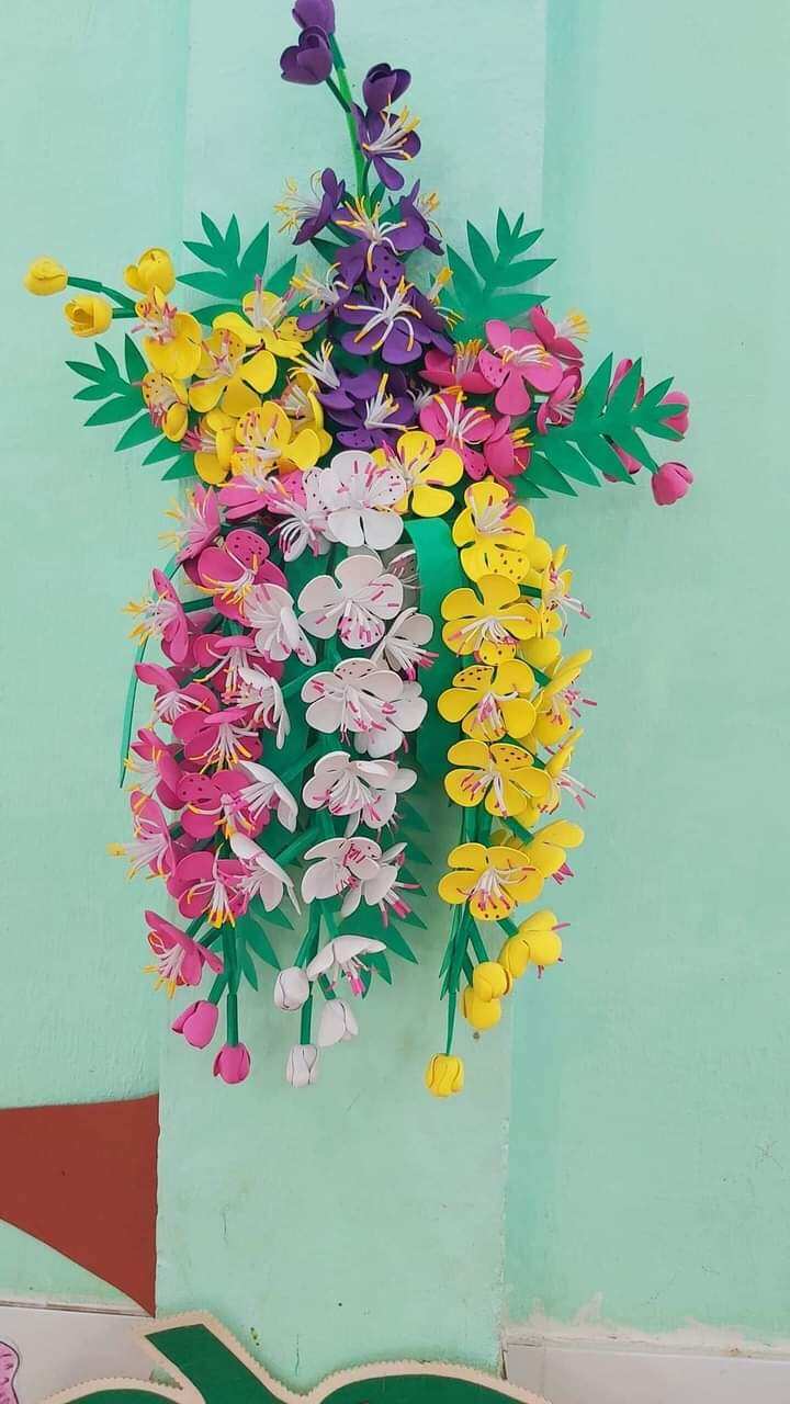 Đồ Dùng Mầm Non- Hoa Treo Tường Bằng Nỉ