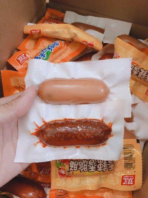 xúc xích ngô- cay đồ ăn vặt nội địa trung