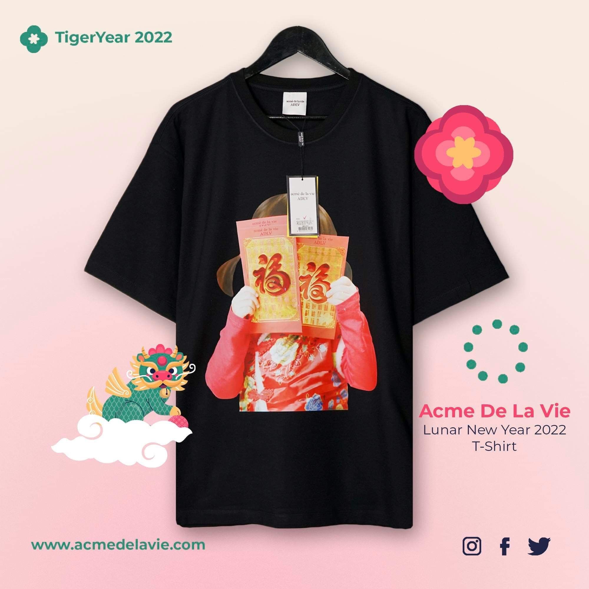 Áo thun adlv baby face lunar new year 2022 nam nữ unisex