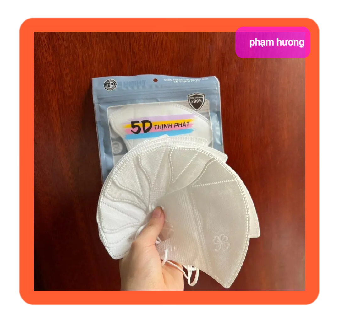 1 túi 10 chiếc khẩu trang 5D mask