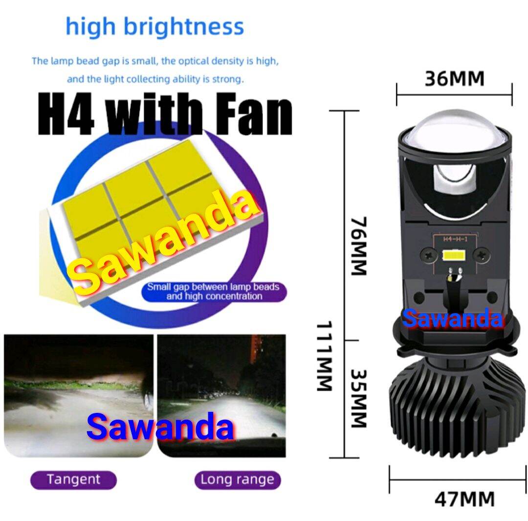 Bóng đèn Led Bi cầu Mini cắt sáng chống chói T8 Gold laser 70W, P6 plus 65W, G63 black chân H4 HS1 Giá 1 bóng