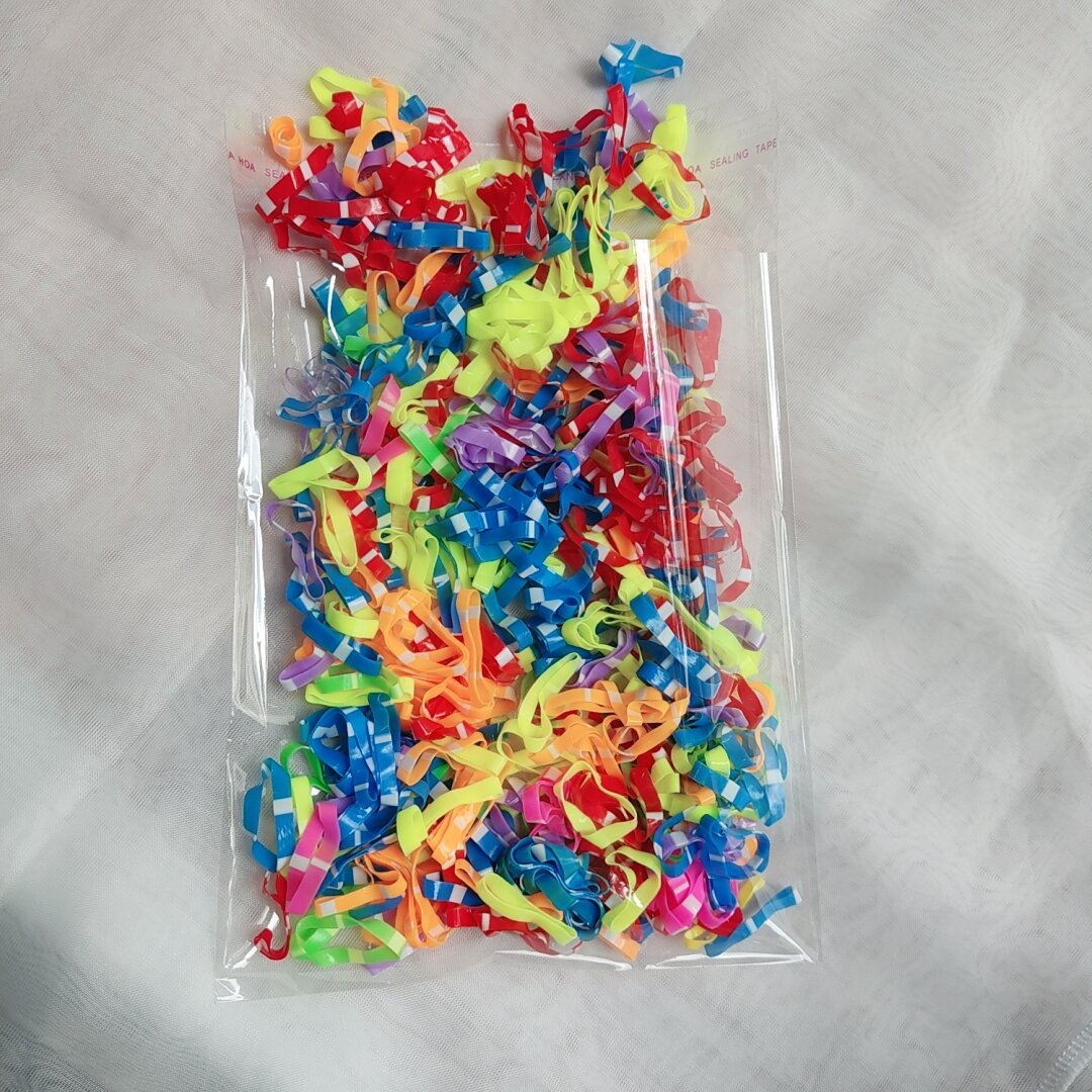 Thun cột tóc trong suốt,đen,nhiều màu siêu bền(50g)