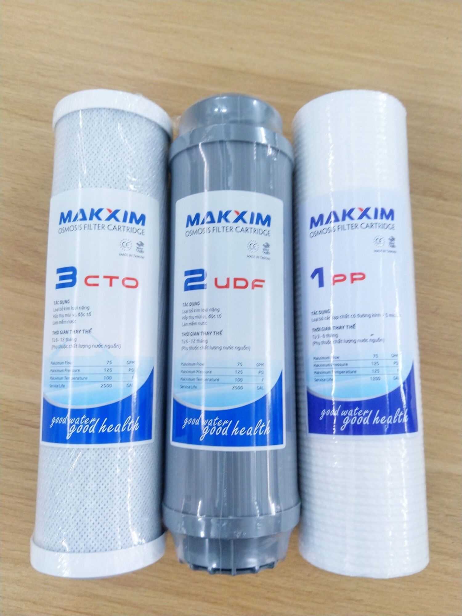 Bộ lõi lọc 123 makxim hàng nhập khẩu đài loan