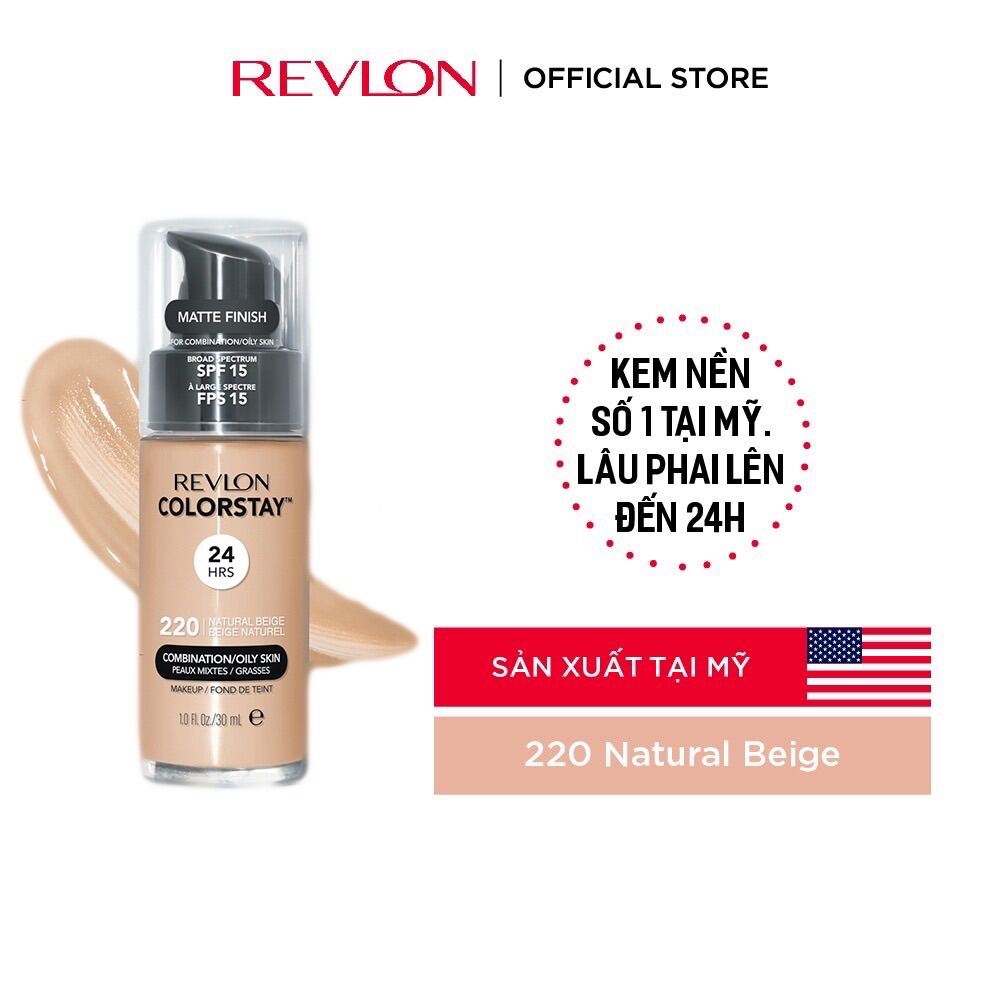 Tên sản phẩm Kem nền che khuyết điểm Revlon Colorstay 24h Tone 220
