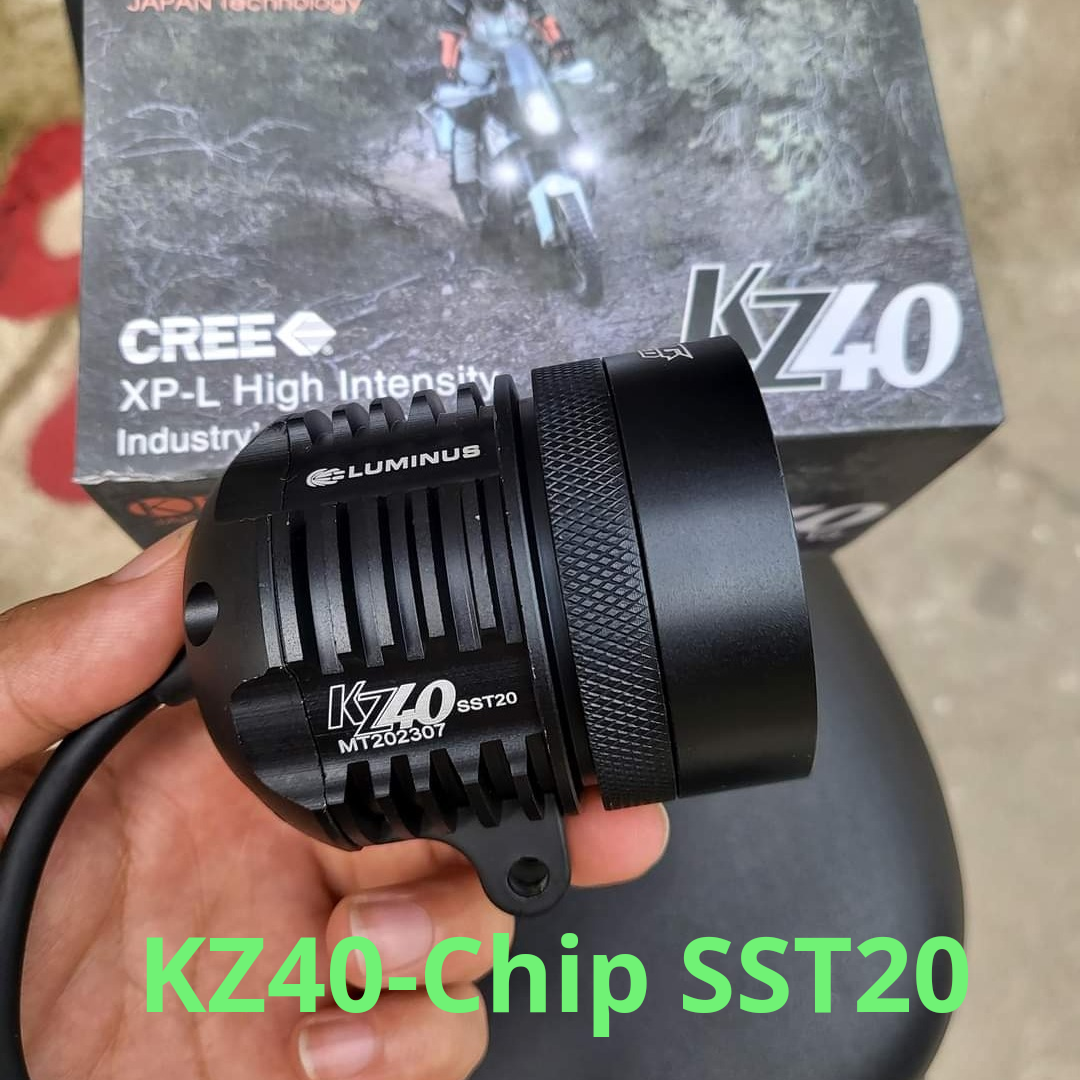 Đèn trợ sáng kz40 chip sst20 sáng gom mạnh , chiếu xa tặng len vàng