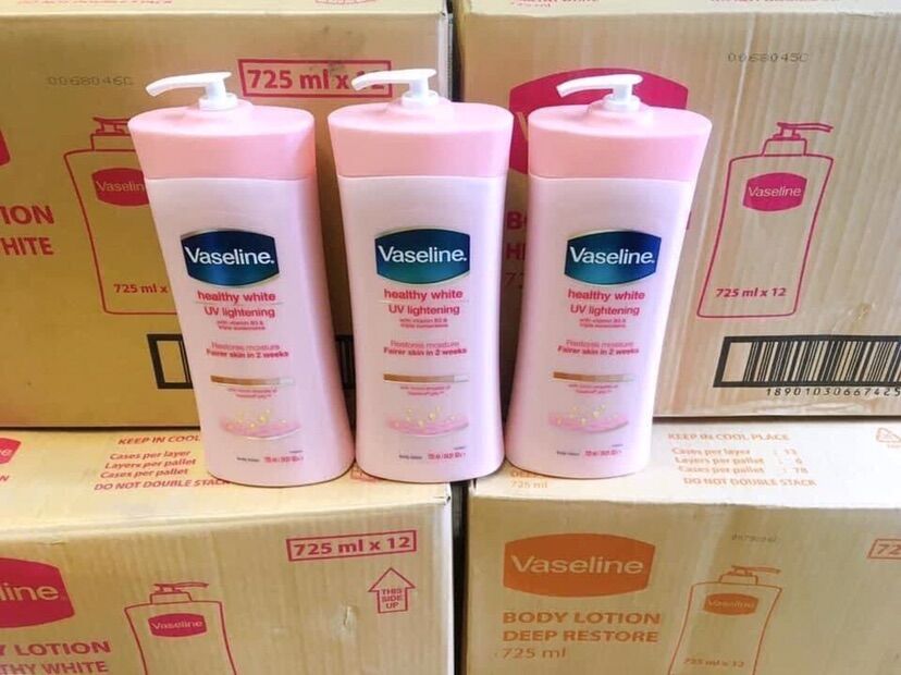 Dưỡng thể Vaseline dưỡng thể dưỡng trắng 725ml mẫu mới