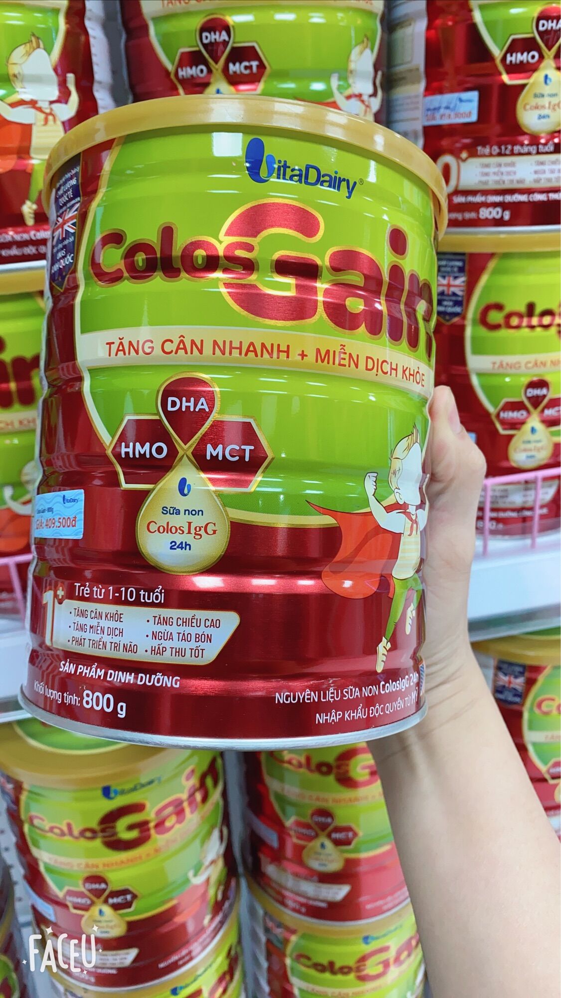 Colos gain 0+ 800g( hàng có mã QR)