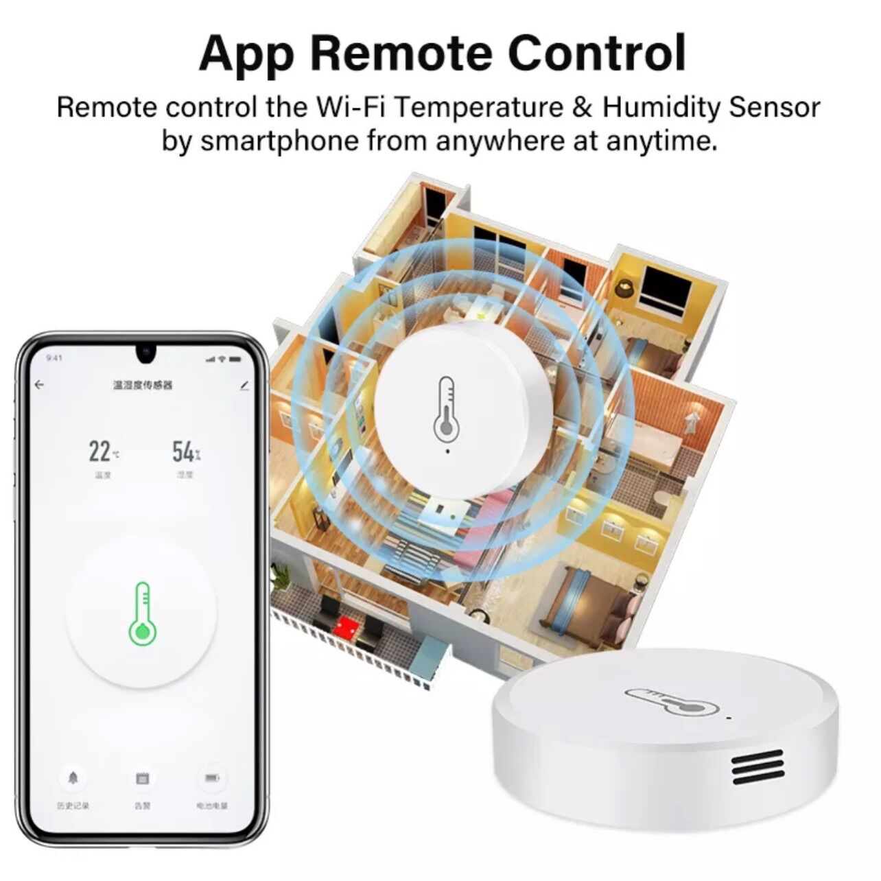 Cảm biến nhiệt độ & độ ẩm Zigbee Tuya