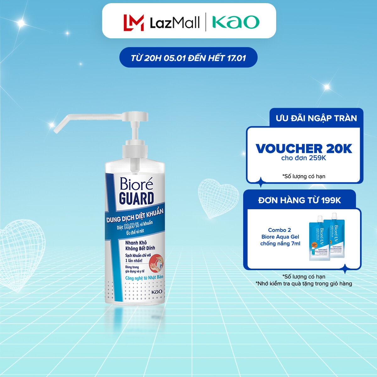 Dung dịch diệt khuẩn Bioré GUARD 450ml