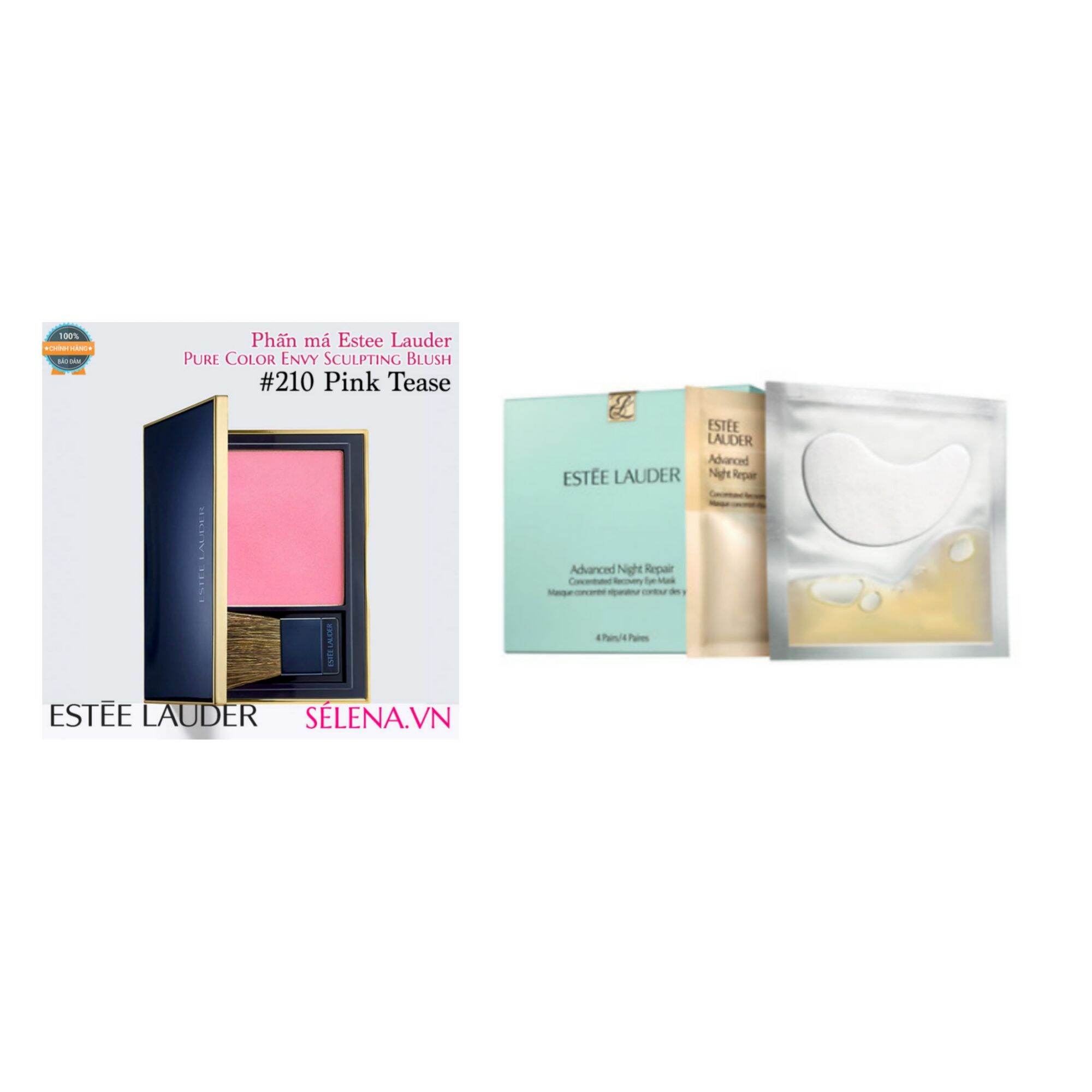 Mặt nạ mắt estee Lauder 4 miếng + Phấn mắt màu 210