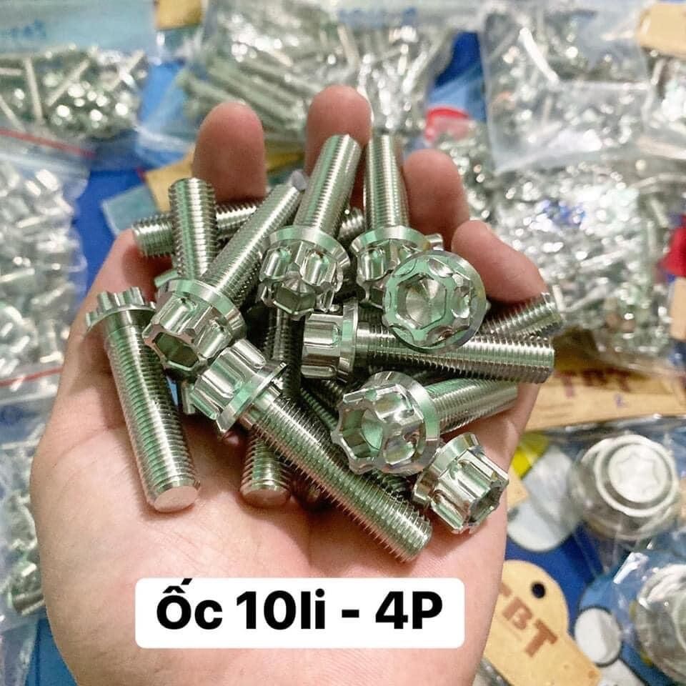 Ốc Inox Salaya 10li 40phân “ vương miệng “ gắn pát pô tay ga