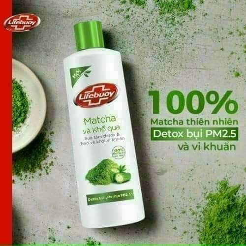 Sữa tắm lifebuoy matcha và khổ qua chai 200ml