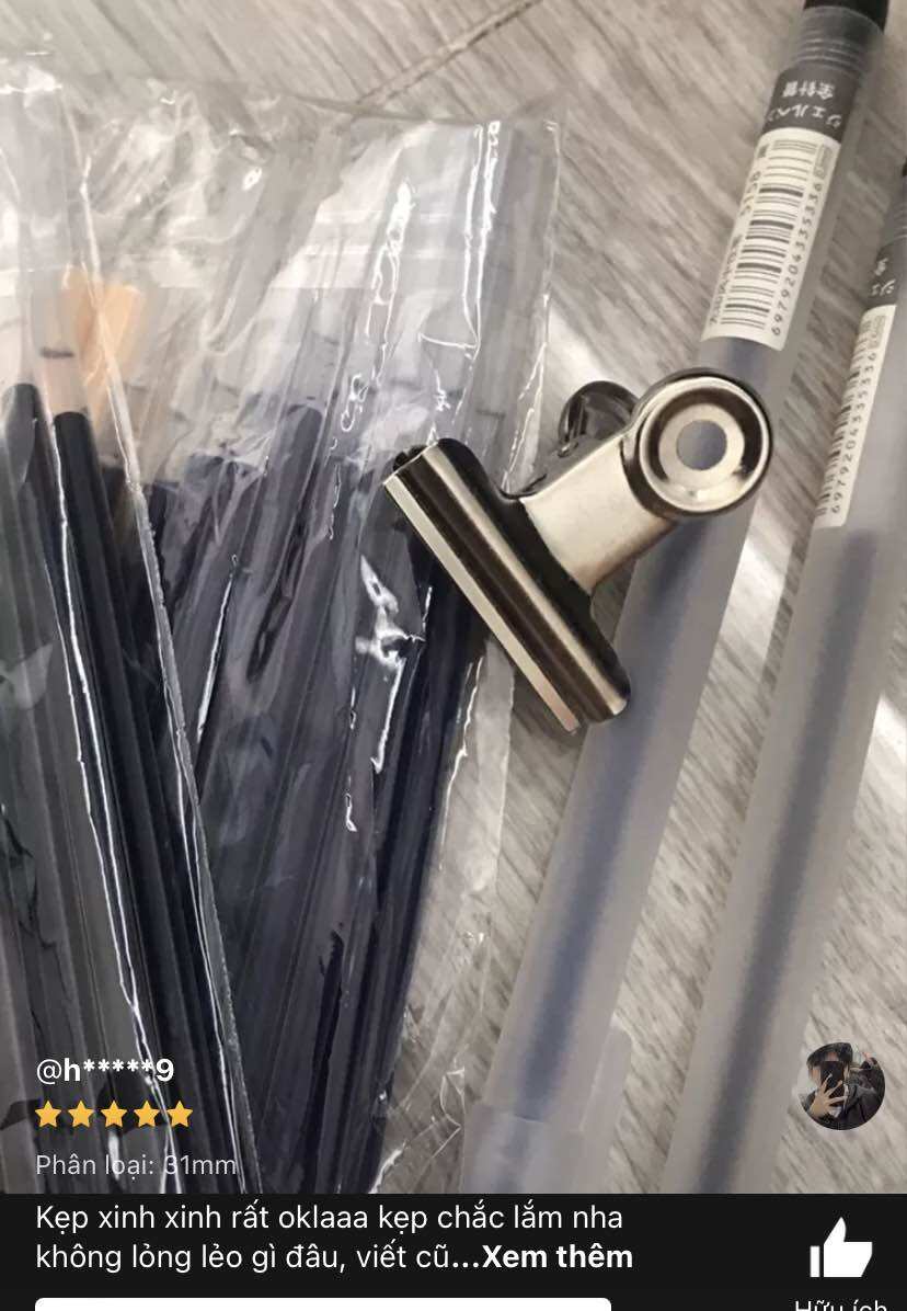 Set 5 Cái kẹp Sắt, Kẹp Giấy (Dài 6cm)