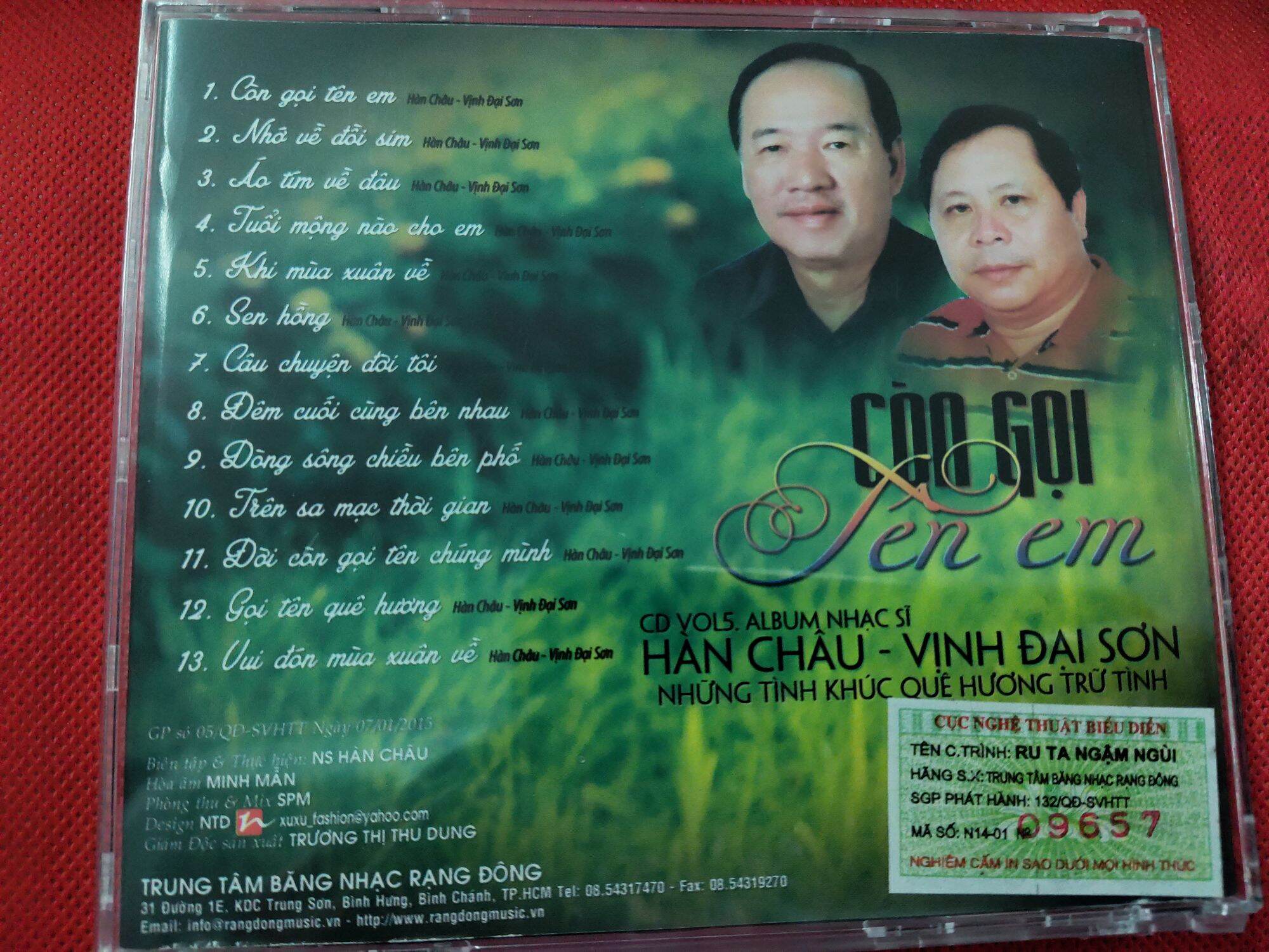 CD - Tiếng hát Hạnh Nguyên - Còn gọi tên em - SAIGON VAFACO