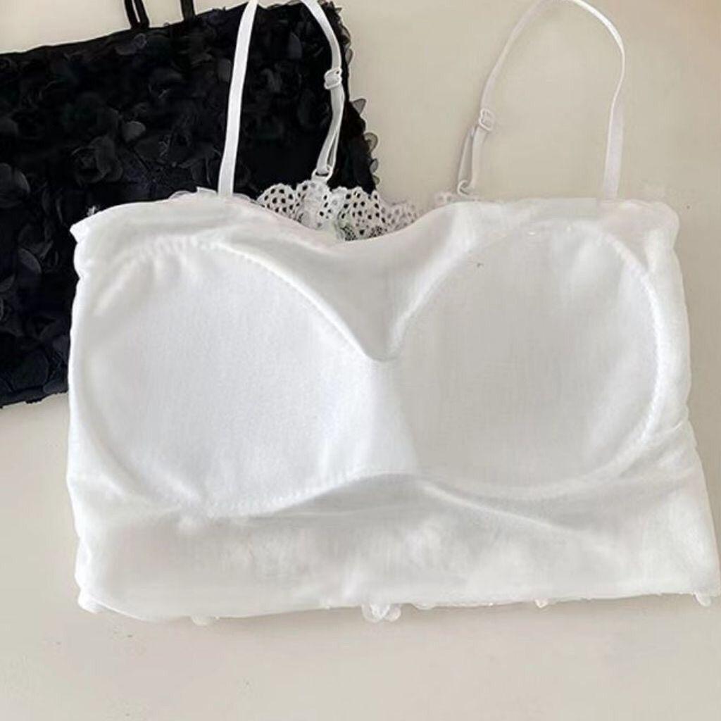 Áo bra nữ croptop 2 dây ren hoa cực đẹp và đáng yêu