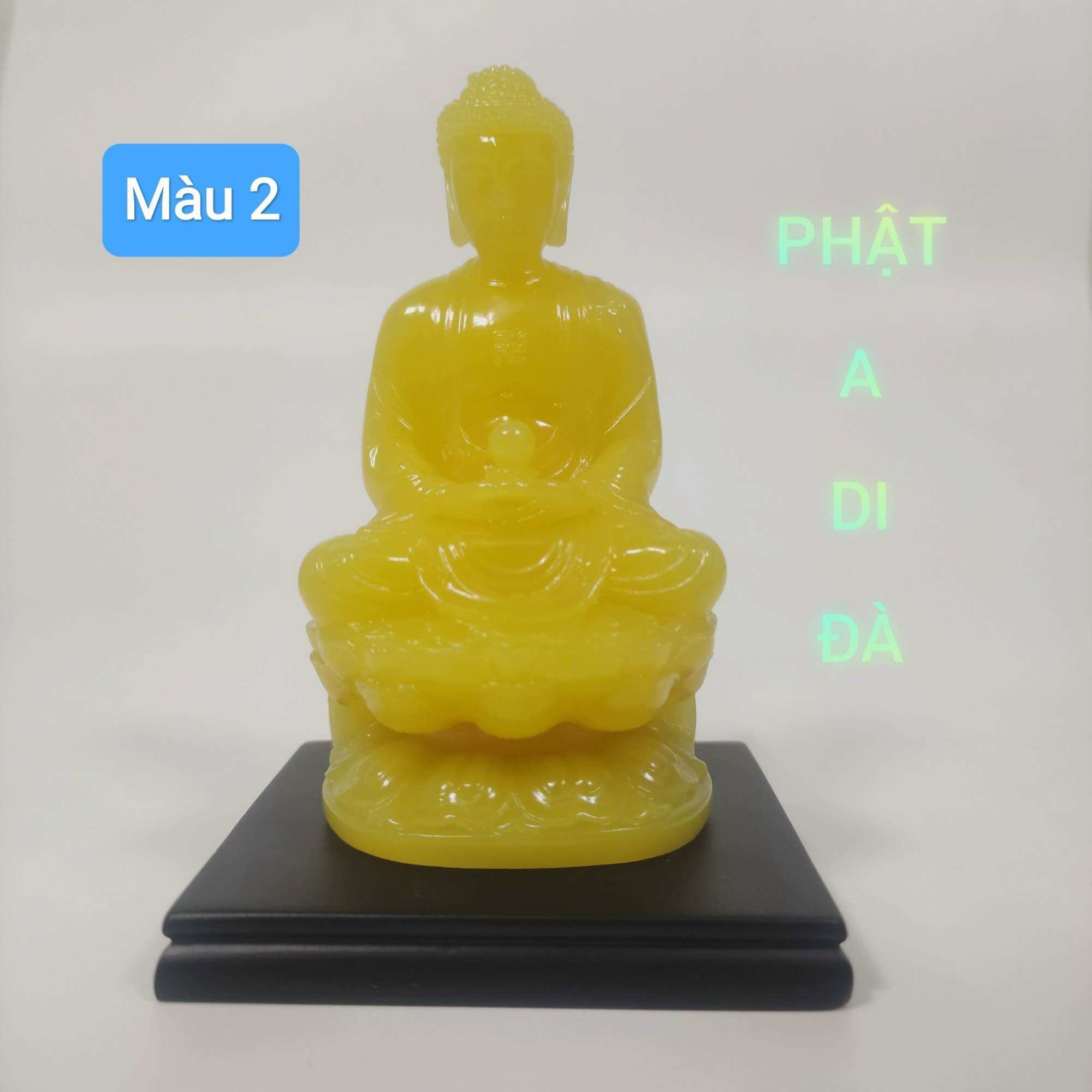 TƯỢNG PHẬT A DI ĐÀ bưng ngọc cao 11cm