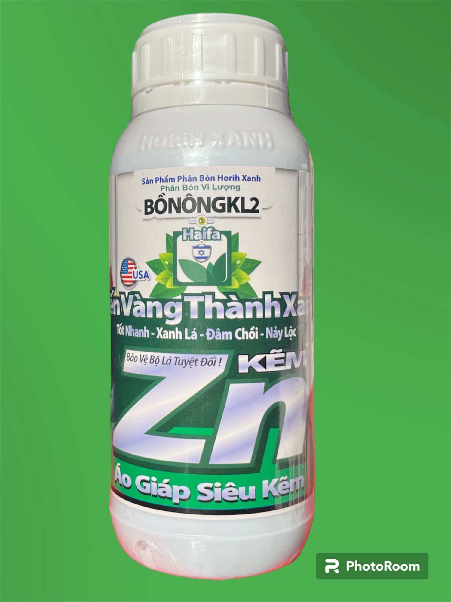 Phân bón siêu áo giáp kẽm - biến vàng thành xanh. chai 500ml. nguyên liệu haifa
