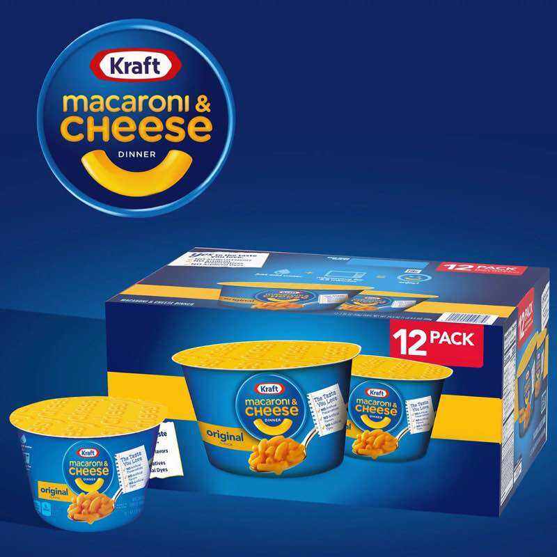 NUI ĂN LIỀN VỊ PHÔ MAI HIỆU KRAFT CUP 58GR( MACARONI & CHEESE KRAFT CUP 58GR)