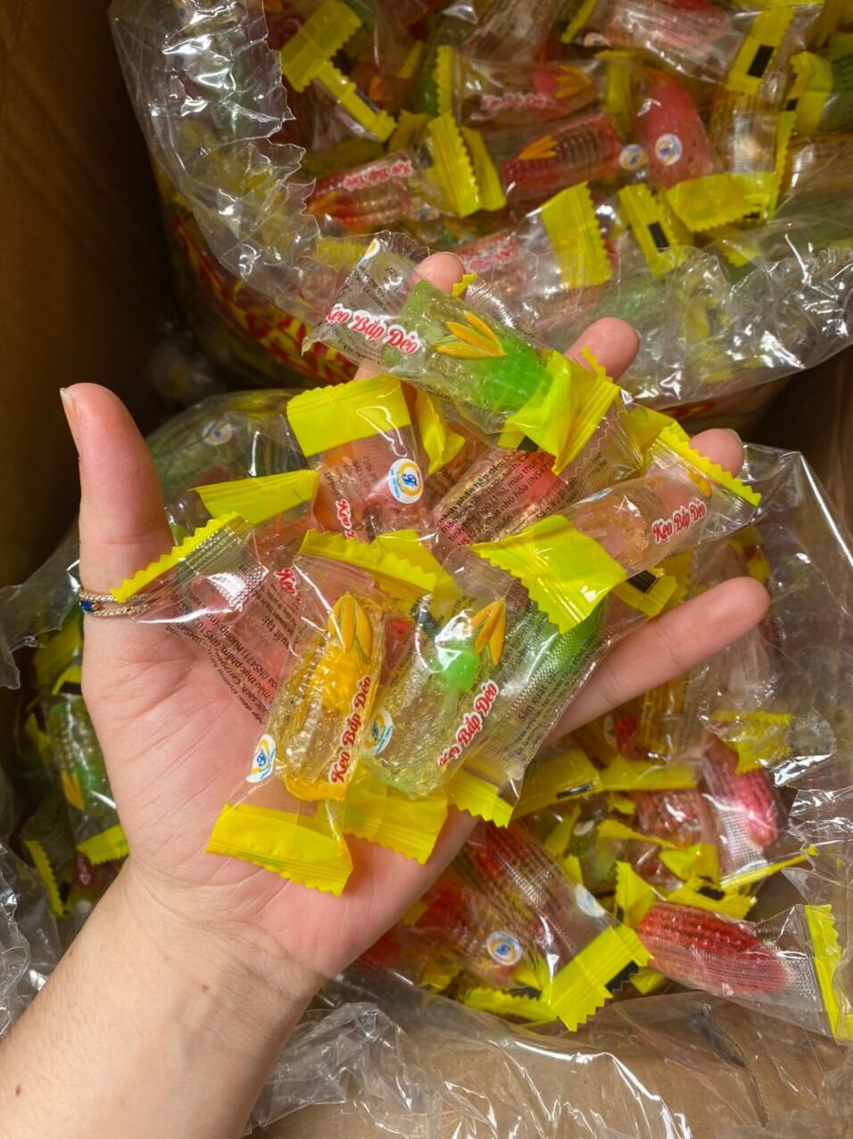 Kẹo Bắp Dẻo Có Nhân Mix Vị 200gr
