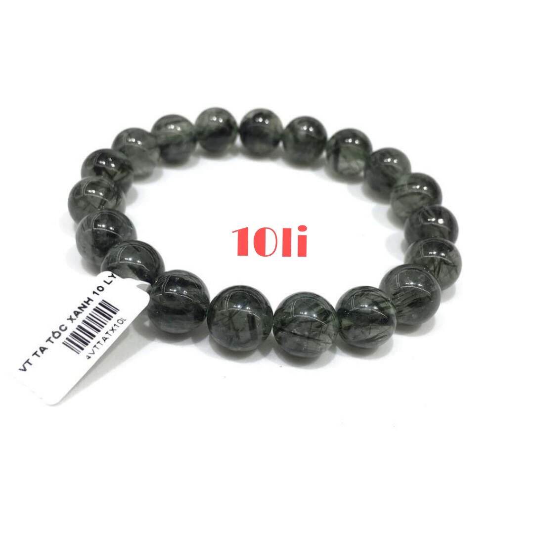 [HCM]Vòng tay đá thạch anh tóc xanh 10ly thiên nhiên