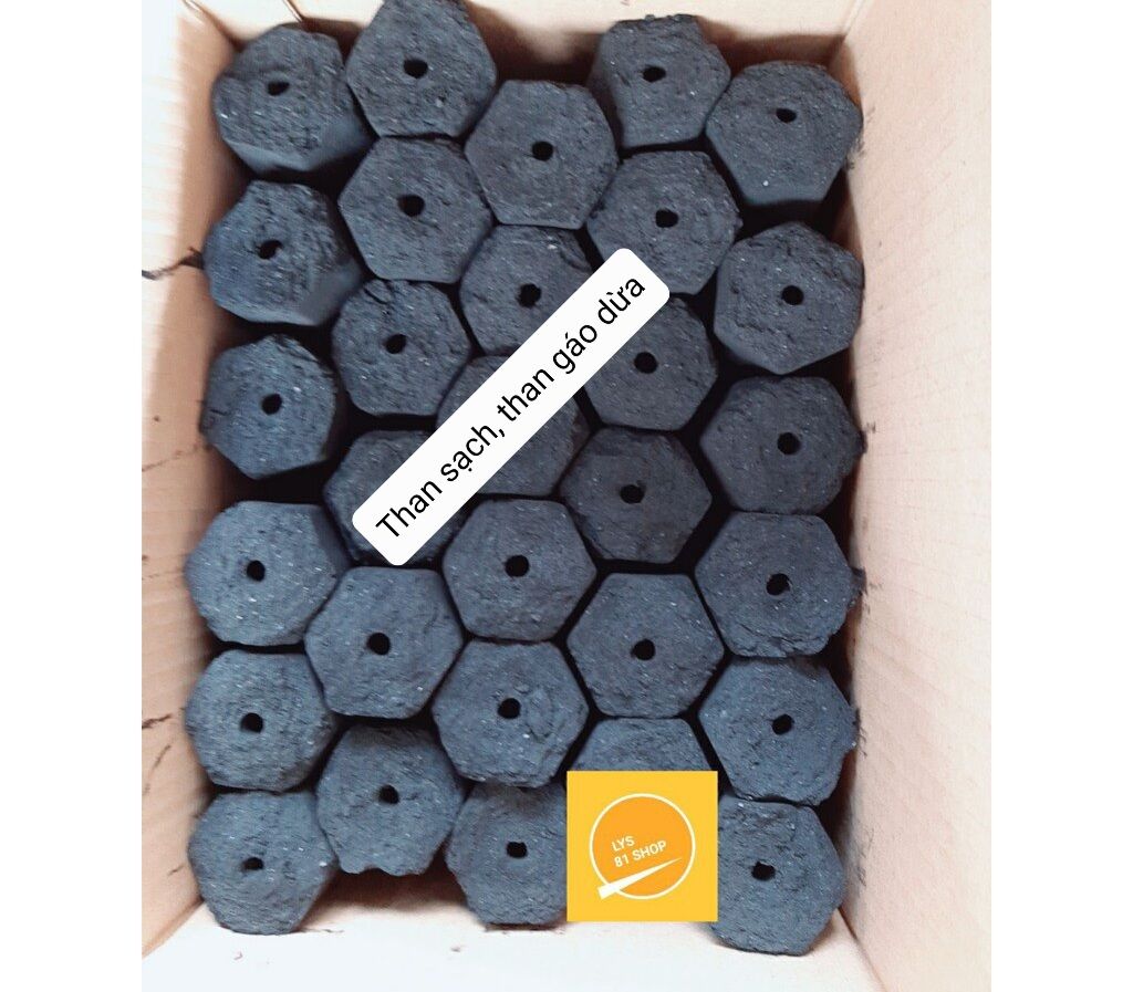 10kg Than sạch, Than gáo dừa không nổ tia lửa