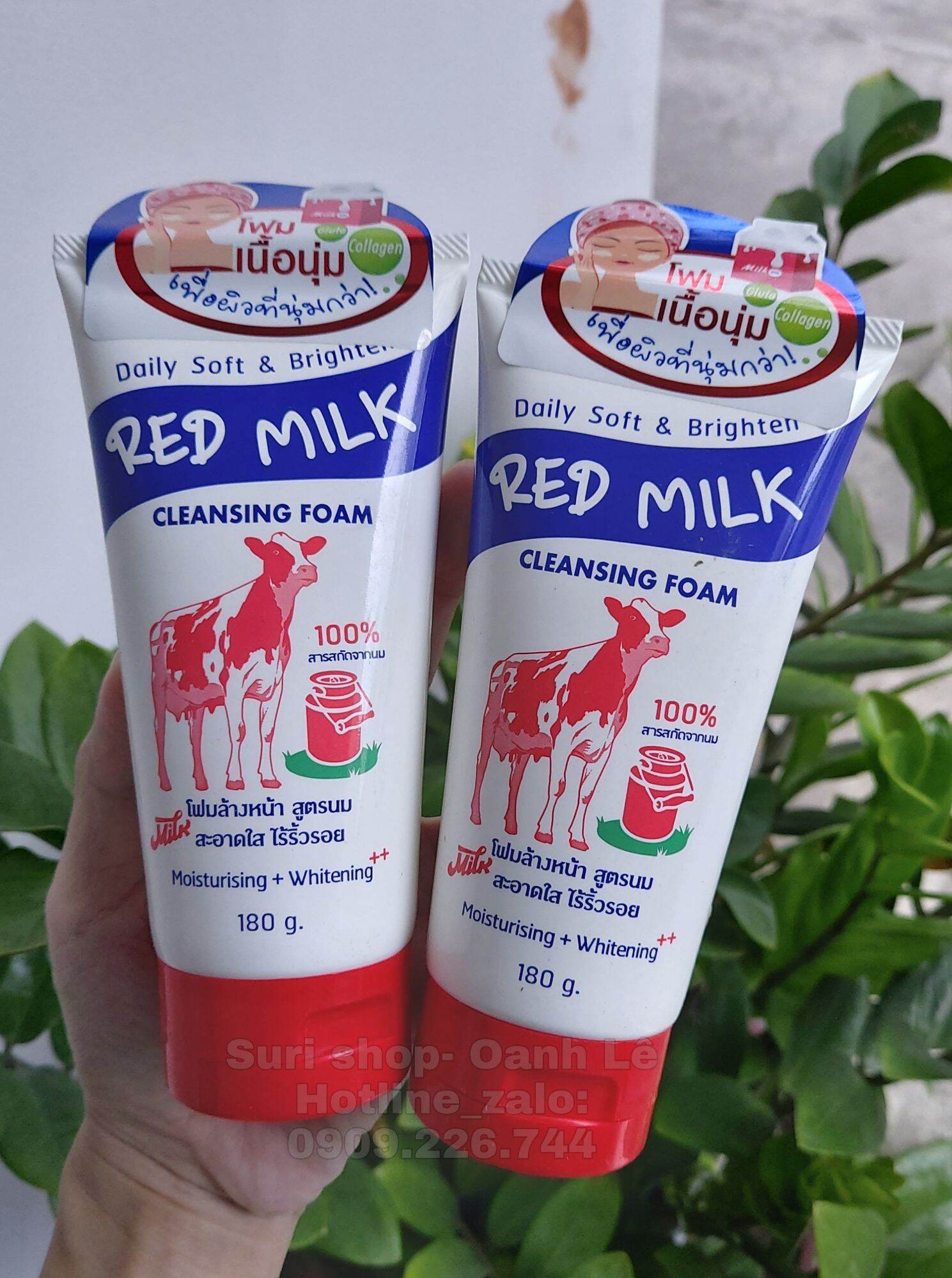 Sữa rửa mặt Reb Milk Thái Lan 180gr (trắng da,ngừa mụn)