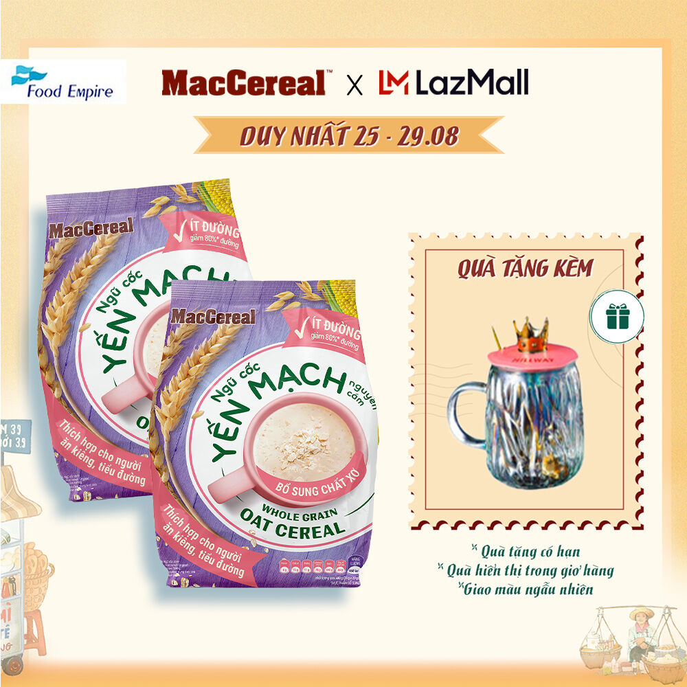 Combo 2 túi bột ngũ cốc dinh dưỡng ít đường - maccereal