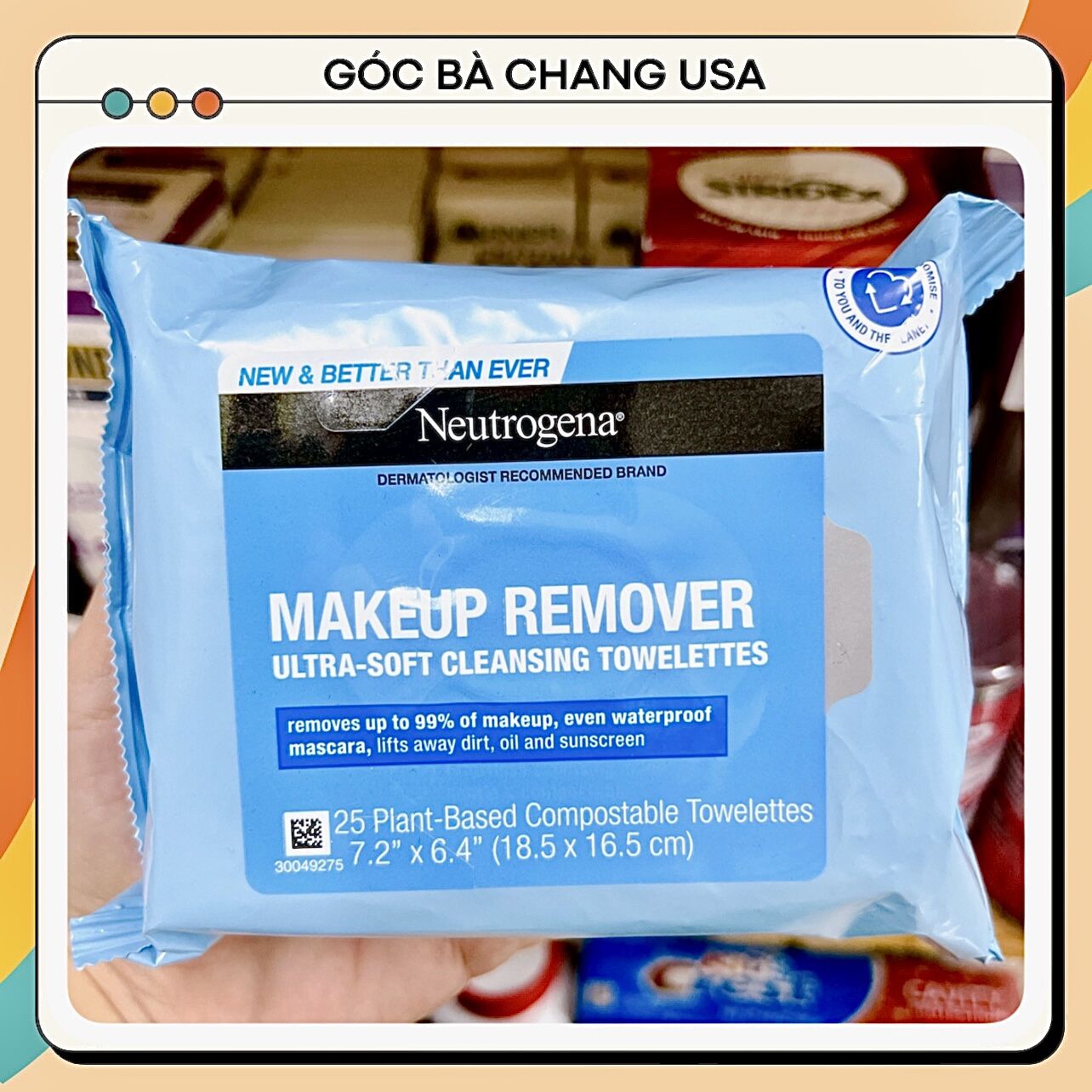 Khăn giấy ướt tẩy trang neutrogena makeup remover mỹ 25 tờ