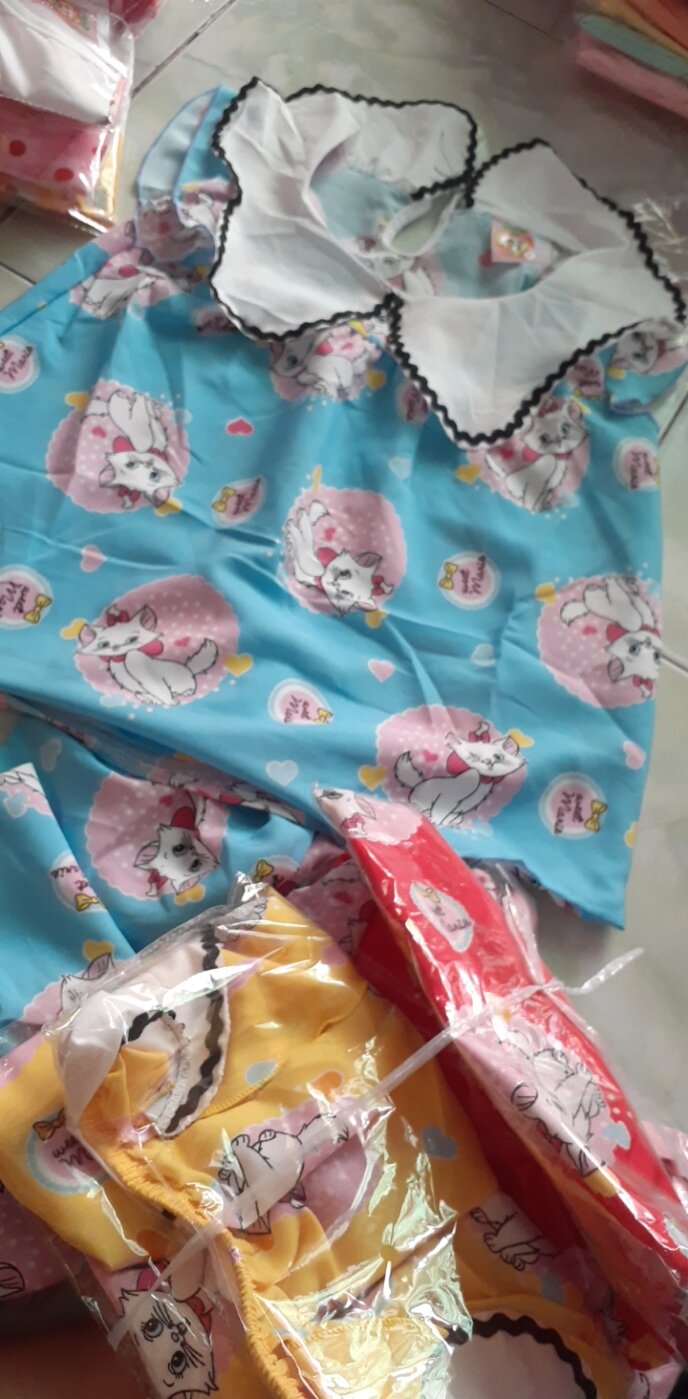 bộ lụa cho bé gái