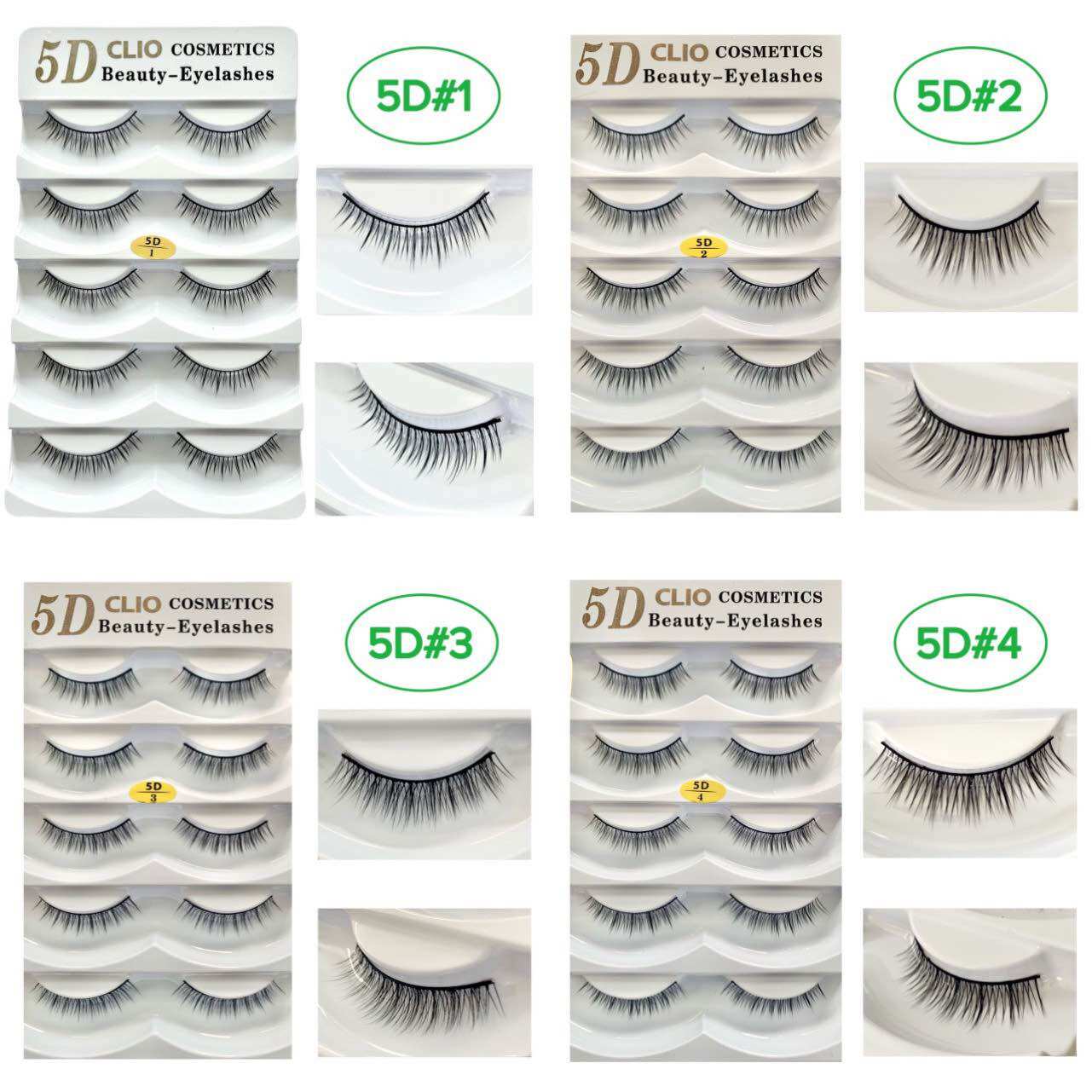 (Loại tự nhiên) Mi chồn, Lông mi giả chồn 3D, 5D (hộp 5 cặp)
