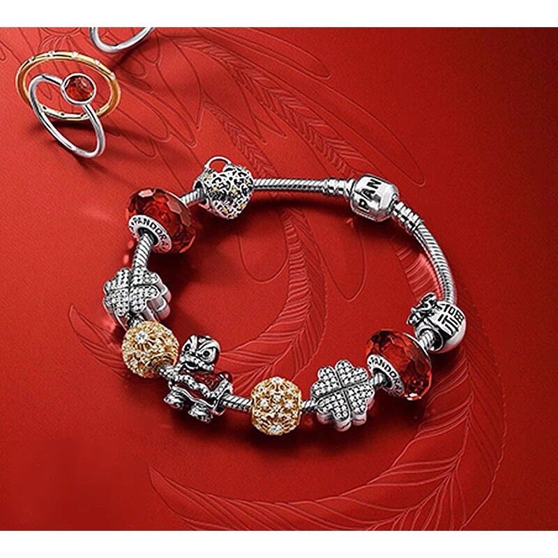 CHARM PAN ALE CON LÂN ĐỎ BẠC S925 CAO CẤP