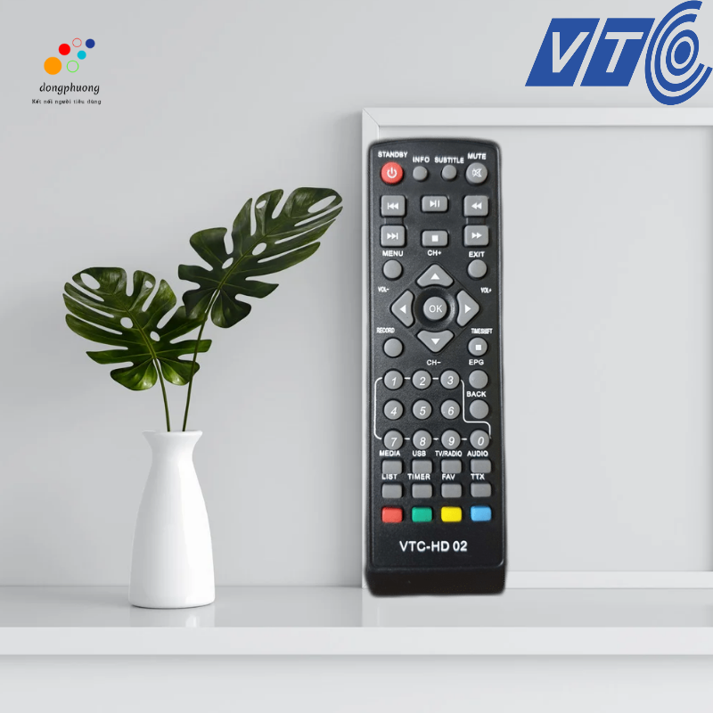 REMOTE ĐIỀU KHIỂN ĐẦU THU VTC HD-02