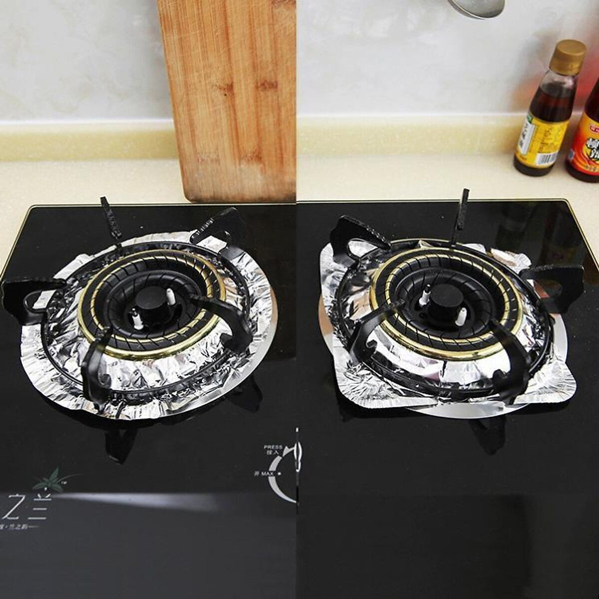 Lót bếp ga . Set 10 lót bếp gas tròn