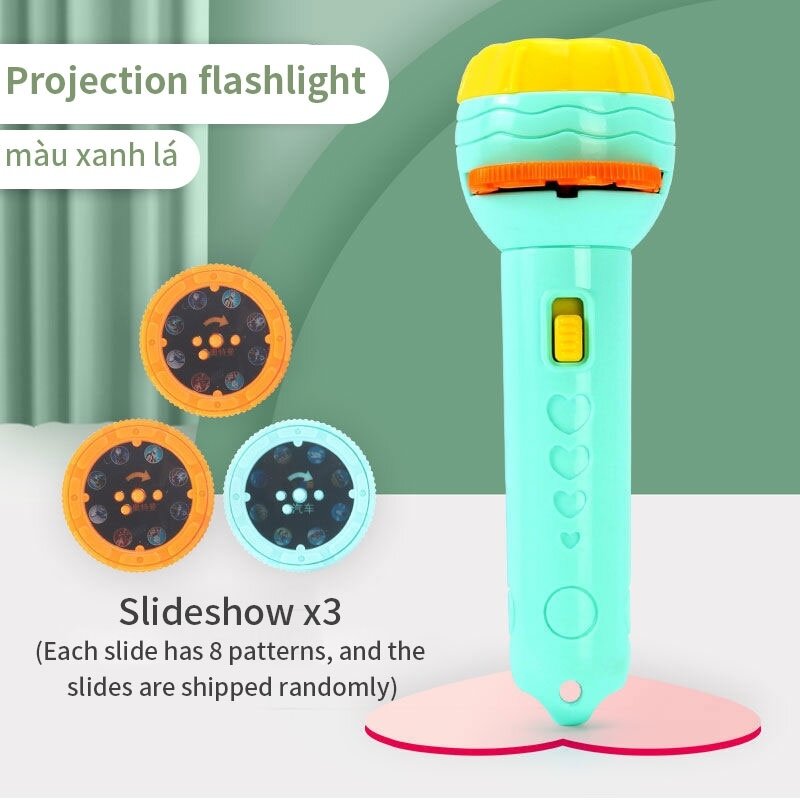 Đồ chơi đèn pin chiếu 80-96 hình bản mới nhất cho bé