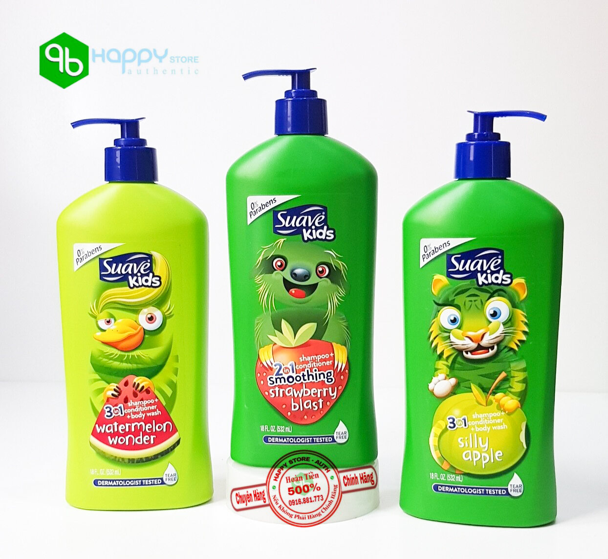 Tắm gội xả trẻ em Suave Kids 3in1 , 532ml , USA