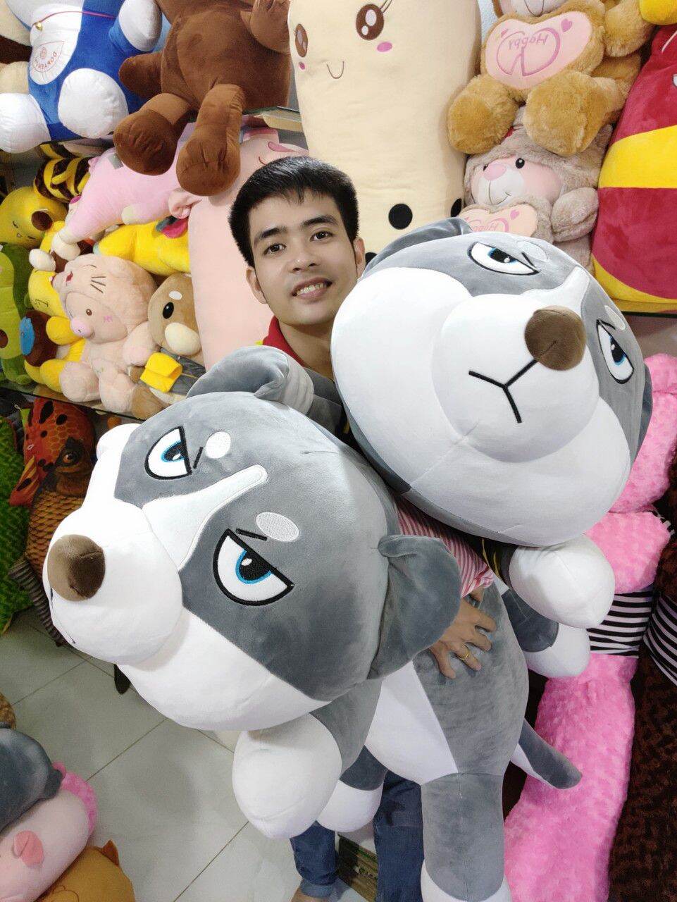 Gấu bông Chó Husky 1M2
