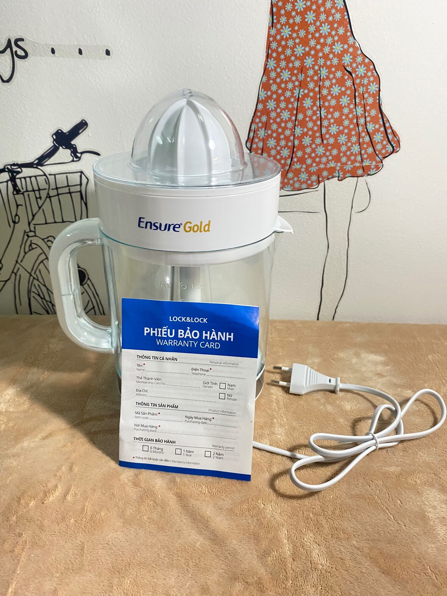 Máy vắt cam L&L 1,2 Lít (HÀNG KM ENSURE)
