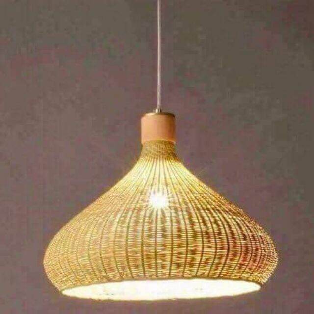 Đèn mây thả trần hình lọ mực