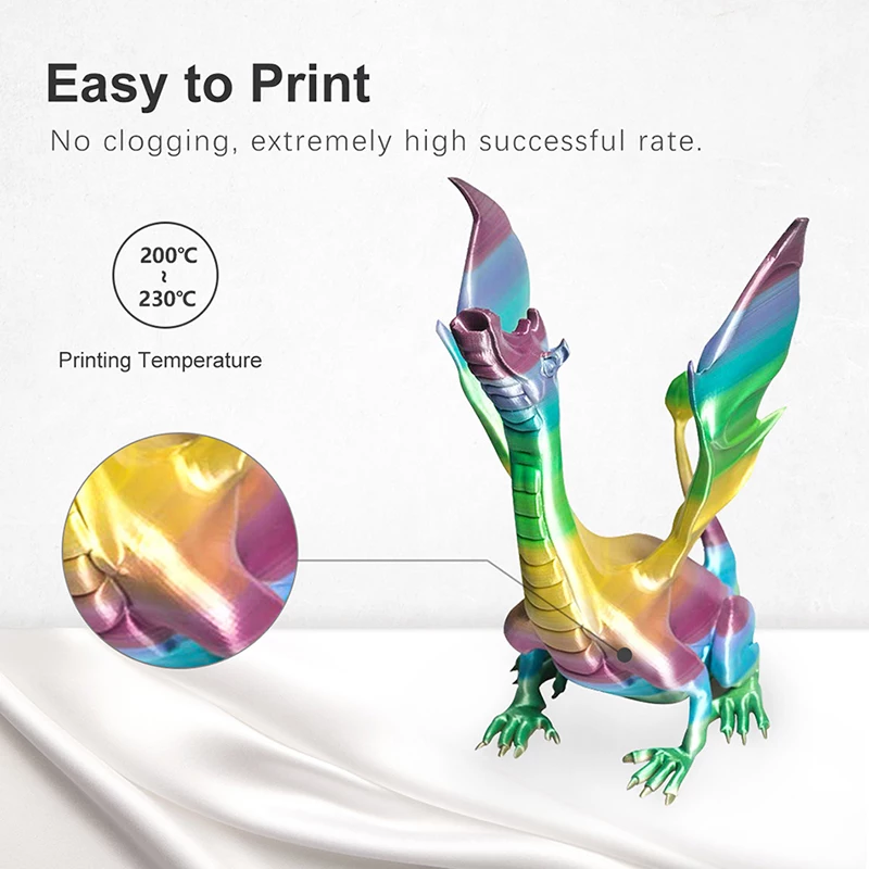 Nhựa in 3D HUTI PLA Rainbow - PLA Silk Rainbow ( cuộn 1kg )