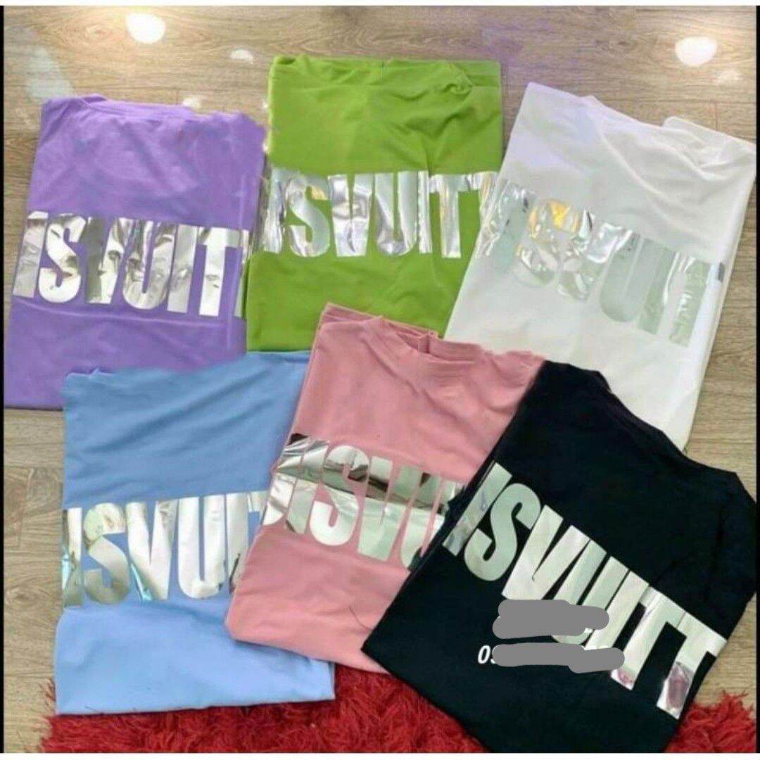 Áo phông luôn vui tươi chữ to mặt sau form rộng