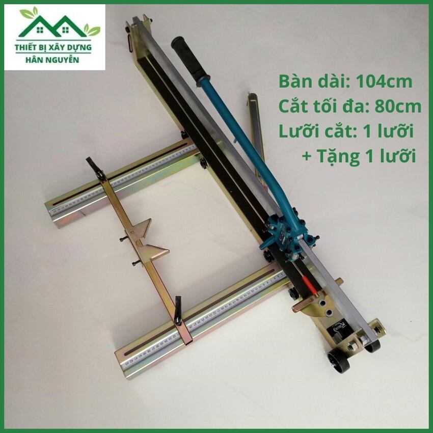 Bàn cắt gạch men 800 Romano,bàn dài 104cm dùng đẩy gạch 80cm,máy cắt gạch đẩy tay