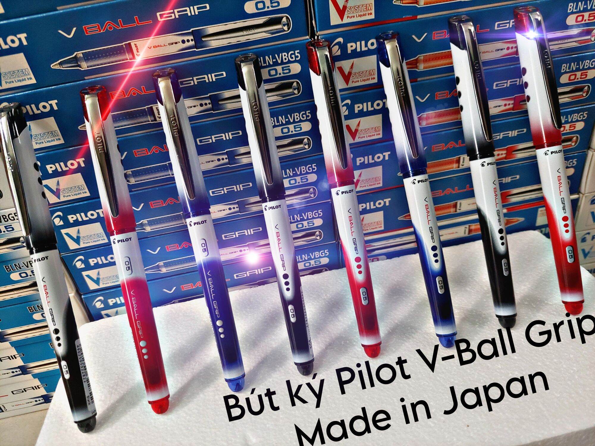 Bút ký cao cấp Pilot V-Ball Grip BLN-VBG5 Roller Ball Pen. Made in Japan