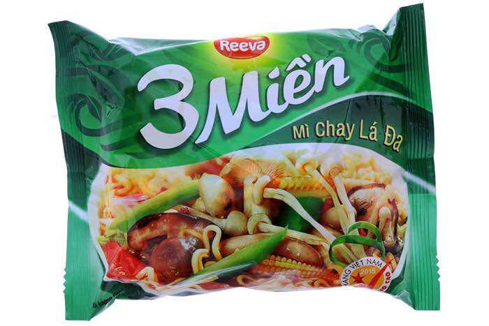 Thùng mì 3 Miền chay lá đa 30 gói 65