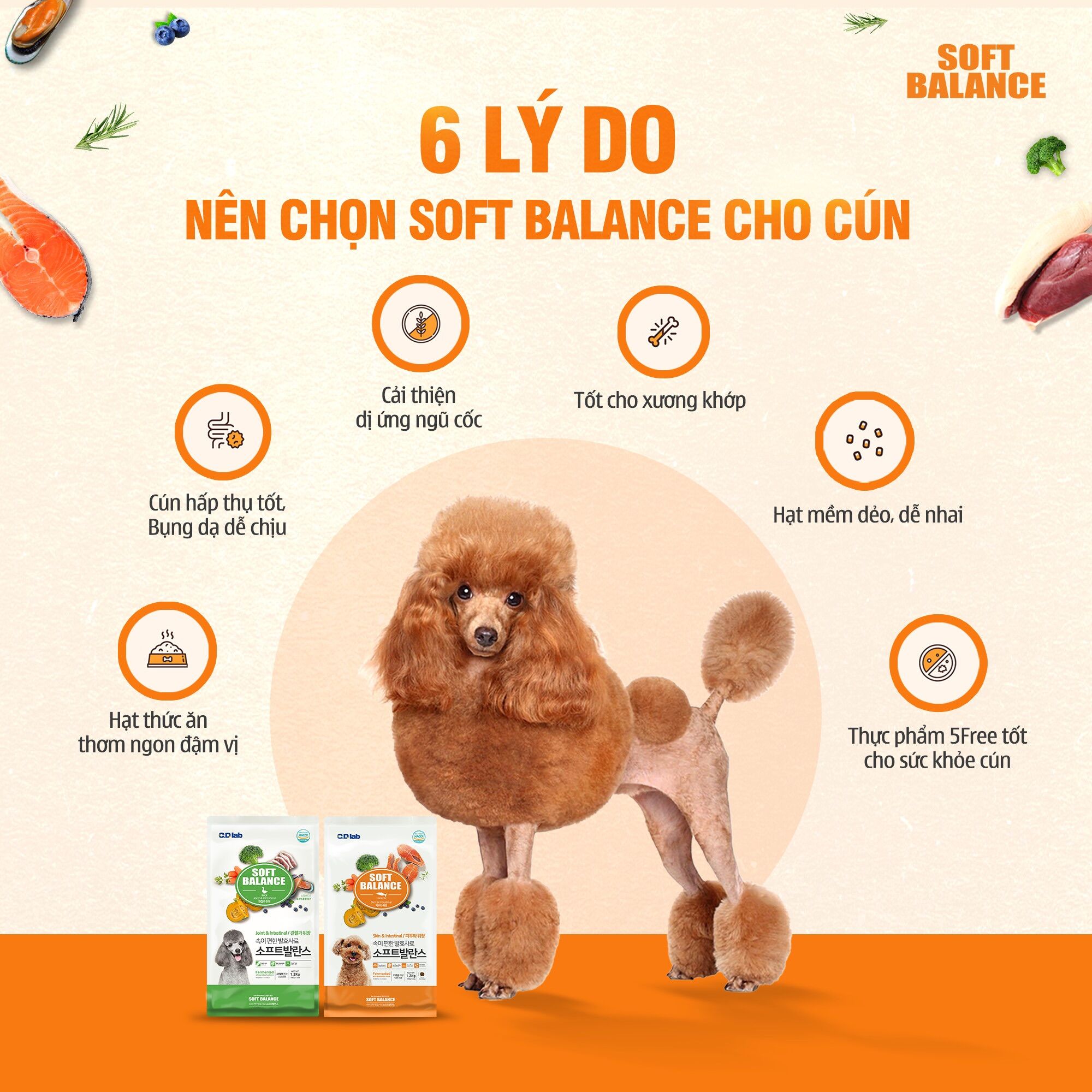 [HẠT MỀM][1,2kg] Thức ăn cho chó hạt mềm SoftBalance cho chó mọi lứa tuổi
