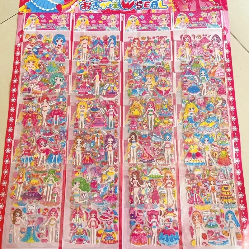 Tập dán nổi sticker thay váy công chúa