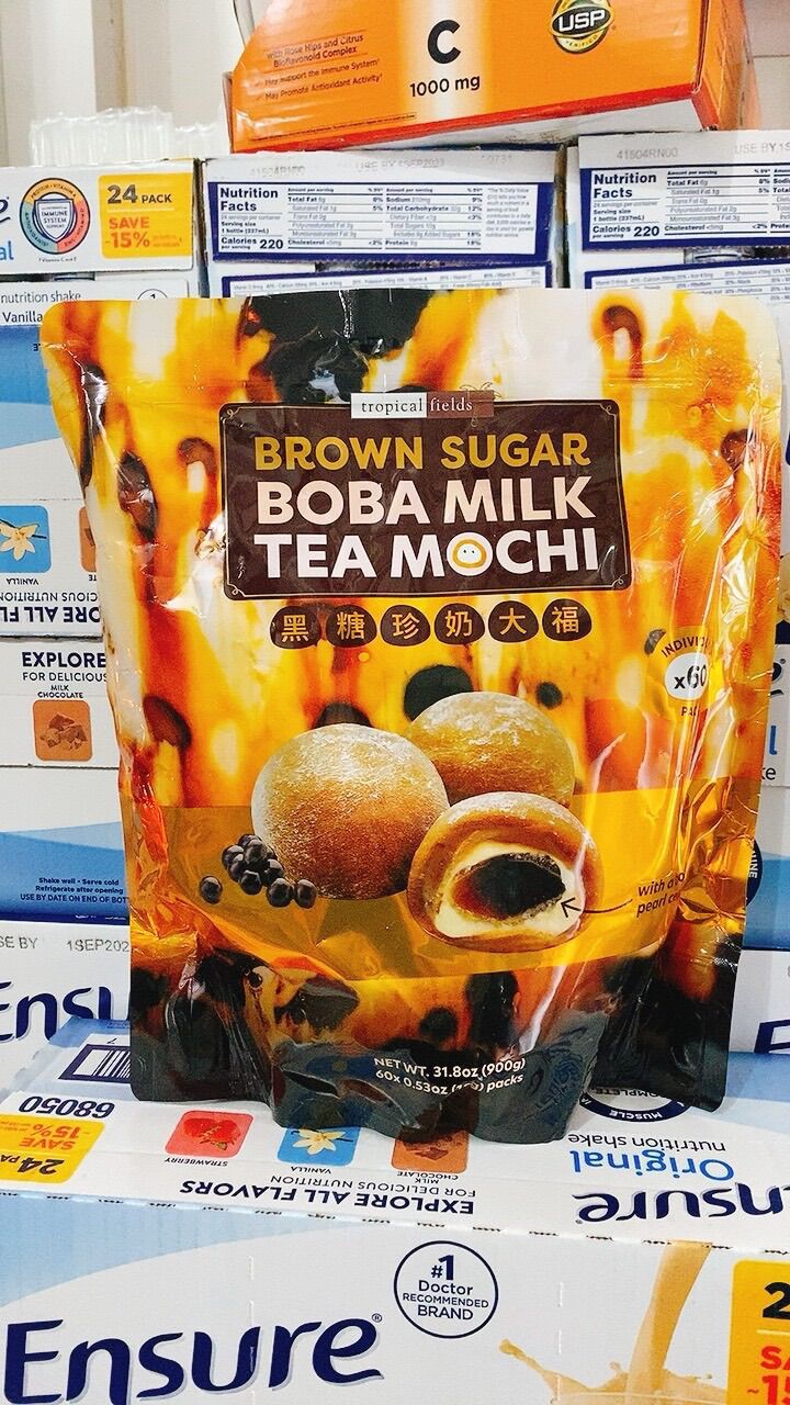 Bánh mochi trân châu Brown Sugar Boba Milk Tea Mochi 900g