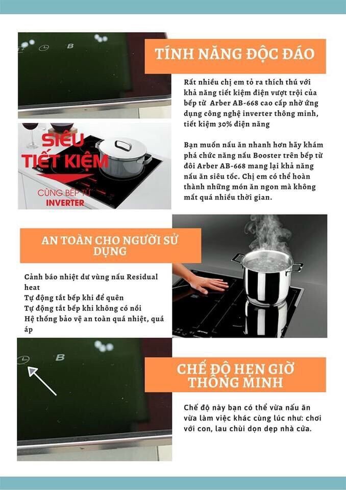 Bếp từ đôi ARBER AB668